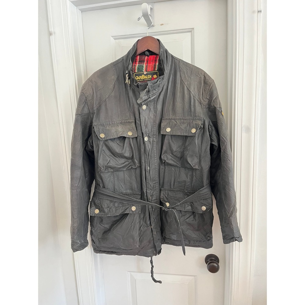 Vintage Garibaldi Waterproof Belted Motorcycle‎ Jacket Field Coat